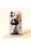 Samsung Galaxy A07 4g Compatible Graffiti Style Black Cat Phone Case, Shockproof Silicone Case