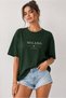 Unisex Black Oversize T-Shirt Short Sleeve Summer Combed Cotton Summer T-Shirt Minimal Mi̇lano Italy Printed Black Oversize T-Shirt - 4