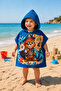 Children's Poncho Sea and Beach Towel with Hood 45×45 cm 0-3 Years
