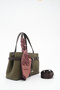 Benetton Women's Handbag Khaki-Brown Bnt1939 - 3