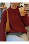 Women's Crew Neck Butter Yellow Oversized Knitwear Sweater Tuma1972 - 3