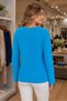 Women's V-Neck Long Sleeve Bat Sleeve Thessaloniki Knit Stylish Comfortable Fit Daily Turquoise Knitwear Sweater - 3