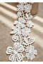 6 cm Floral Patterned Matte White Guipure Lace Ribbon-Decorative Ornament- 1 Meter-Tg-1