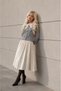 Women's Lace Bow Detailed Pearl Buttoned Ruffle Trim Knitwear Cardigan 26116 - 3