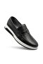 Alvino 7141 Black Genuine Leather Lightweight Comfortable Casual Men's Shoes - 2