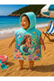 Children's Poncho Sea and Beach Towel with Hood 45×45 cm 0-3 Years