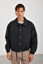 Men's Quilted Buttoned Shirt Collar Thick Coat - 5