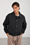 Men's Quilted Buttoned Shirt Collar Thick Coat - 7