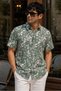 Men's Regular Fit Printed Short-Sleeve Knit Shirt - Grey - 2