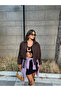 Brown Herringbone Belt Detail Jacket - 3