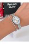 Steel Strap Oval Case 2 Year Warranty 3 Atm Waterproof Women's Wristwatch + Bracelet Gift - 4
