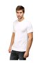 White Men's Half Sleeve Round Neck Cotton Tshirt - 3