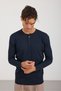 Men's Half Placket Buttoned High Collar Hair Braided Knitwear