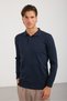 Men's Striped Washable Anti-Pilling Polo Collar Knitwear - 5