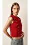 Buttoned Vest Blouse - 2