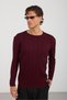 Men's Crew Neck Washable Anti-Pilling Hair Braided Knitwear - 6