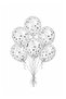10 Pcs Transparent Silver Confetti Balloon Set - Party - Birthday Decoration - Transparent Sequin Balloon - Bride