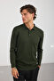 Men's Striped Washable Anti-Pilling Polo Collar Knitwear - 5