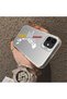 iPhone 12 Mini Compatible Hard Acrylic Back Silicone Edge Lens Protection Stylish Print Case - 4