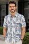 Men's Regular Fit Textured Short-Sleeve Shirt - Mixed - 2