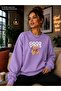 Women's Good Vibes Teddy Bear Printed Round Neck Casual Cotton Basic Sweatshirt