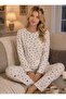 Printed Report Interlock Long Sleeve Pajama Set