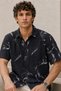 Men's Regular Fit Printed Short-Sleeve Shirt - Black - 4
