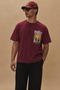 Men's Oversize Front and Back Printed Crew Neck 100% Cotton T-Shirt - 2