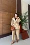 Noor Stylish Short Belted Oversize Lined Design Women's Trench Coat - 5