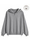 Women's Hooded Zippered Double Face Interlock Oversize Cardigan 2820