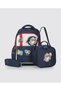 Kids Premium School Bag Set 3-Piece Primary School Middle School Backpack Thermal Lunch Bag Pencil Case Navy Blue 51979