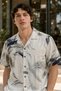 Men's Regular Fit Printed Short-Sleeve Shirt - Off White - 2