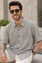 Men's Short-Sleeve Shirt - Light Brown - 4