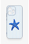 Oppo Reno 15 5g Compatible Blue Starfish Patterned Silicone Case - 2