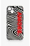 Zebra Amore Patterned Silicone Case Compatible with iPhone 14 Plus/15 Plus - 2