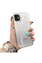iPhone 12/12 Pro Compatible Hard Acrylic Back Silicone Edge Lens Protection Stylish Print Case