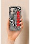 Oppo A3 Compatible Zebra Amore Patterned Silicone Case