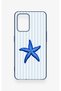 Oppo-A74 Compatible Blue Starfish Patterned Silicone Case - 2