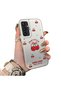 Samsung Galaxy S23 Fe Compatible Hard Acrylic Back Silicone Edge Lens Protection Cherry Case