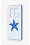 Redmi Note 14 Pro 5g Compatible Blue Starfish Patterned Silicone Case - 3