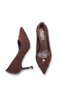 Vega Sola Women's Pointed Toe Thin Heeled Shoes 00123005 Matte Brown - 4