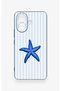 Vivo V60 Lite Compatible Blue Starfish Patterned Silicone Case - 2