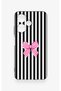 Infinix Hot 30I Compatible Pink and White Ribbon Patterned Silicone Case - 2