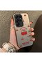 Samsung Galaxy S25 Ultra Compatible Hard Acrylic Back Silicone Edge Lens Protection Cherry Case - 2