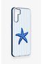 Oppo A91 Compatible Blue Starfish Patterned Silicone Case - 3