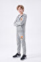 3 Thread Printed Zippered Boys' Tracksuit Set - 3