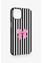 iPhone 14 Compatible Pink and White Ribbon Patterned Silicone Case - 3