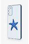 Samsung S20Fe Compatible Blue Starfish Patterned Silicone Case - 4