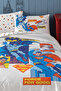 Single Duvet Cover - White - Geometric pattern - 3