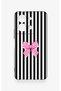 Vivo Y36 Compatible Pink and White Ribbon Patterned Silicone Case - 2